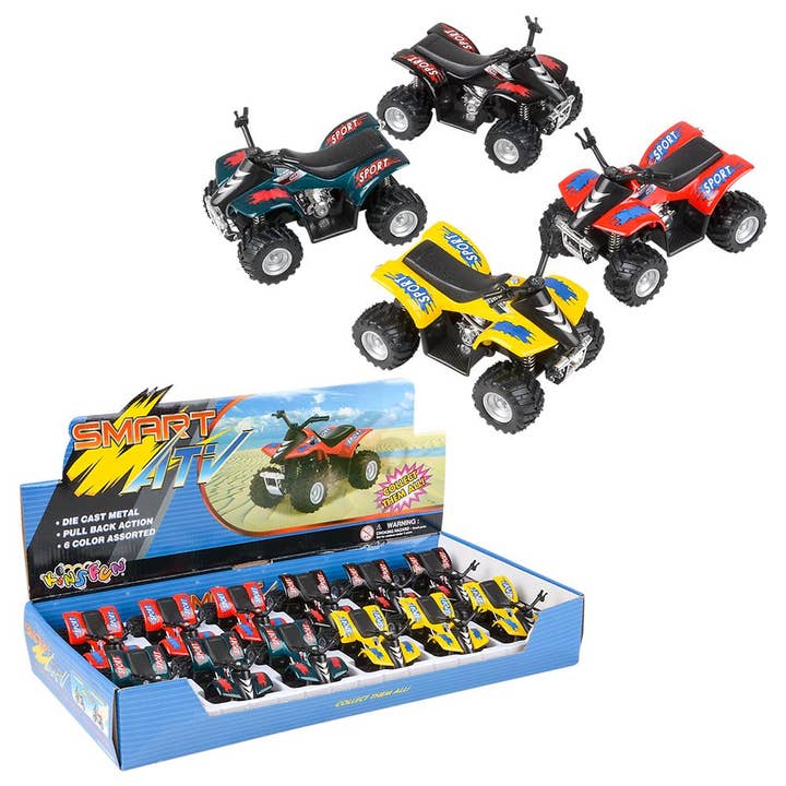 The Toy Network - Wholesale Toy Car/Truck - Kids - 3.75" Diecast Smart Atv 12/Display