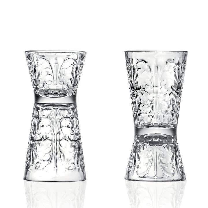 Barski - Wholesale Shot glass - Tattoo Reversible Shot Glass, 1 oz. / 2 oz. Set of 61