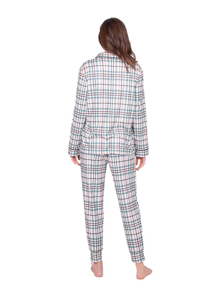 LATTELOVE - Wholesale Sleepwear Set - Women's - LS NOTCH COLLAR TOP & JOGGER PAJAMA GIFT SET5