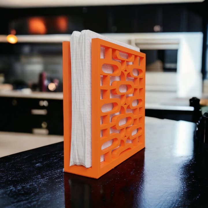 Retro Layers - Wholesale Napkin Holder - Mid Century Modern Retro Style Atomic Ovals Napkin Holder