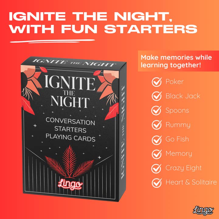 Lingo Playing Cards - Wholesale Card game - Ignite The Night Lingo Playing Cards5