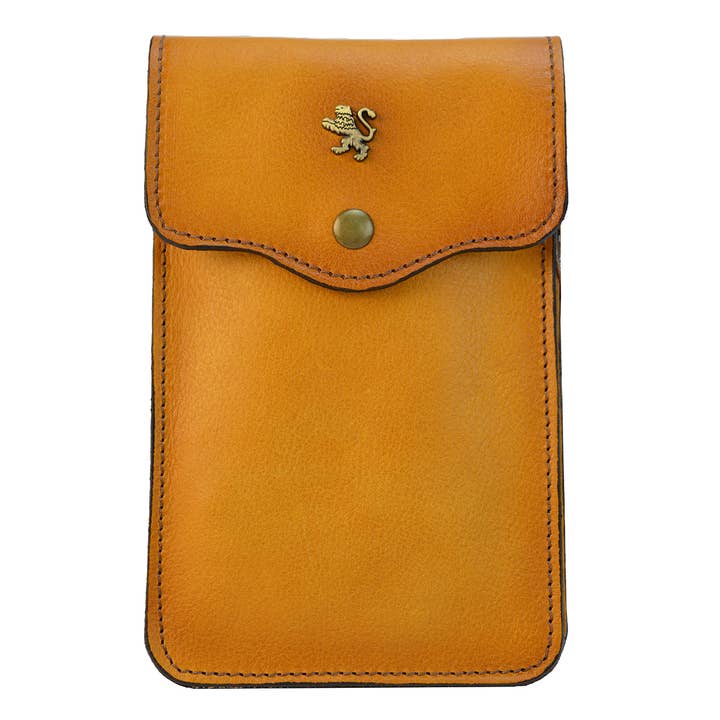 Pratesi Tracollina Porta Telemóvel B529- Bruce Cognac por atacado de Pratesi