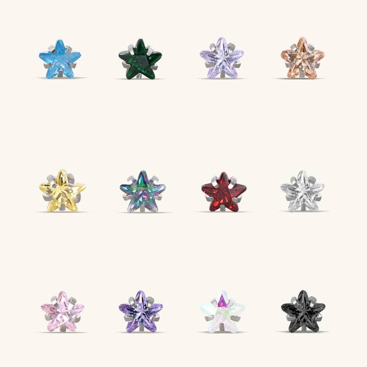 Silver Titanium Zodiac Stars Stud for wholesale on Faire8