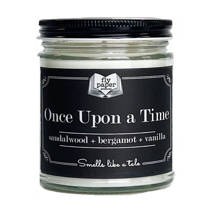 Once Upon a Time 9oz Candle Sandalwood + Bergamot + Vanilla for wholesale by Fly Paper Products