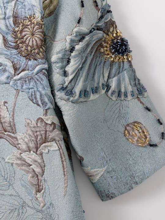 Productseeker - Wholesale Dress - Women's - CT102Y Hand-beaded Floral Windbreaker With Round Neck Charm8