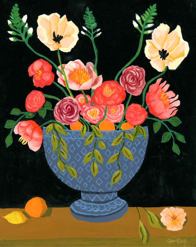 Jen Ray Studio - Wholesale Art Print - Floral Gouache Giclee Fine Art Print1