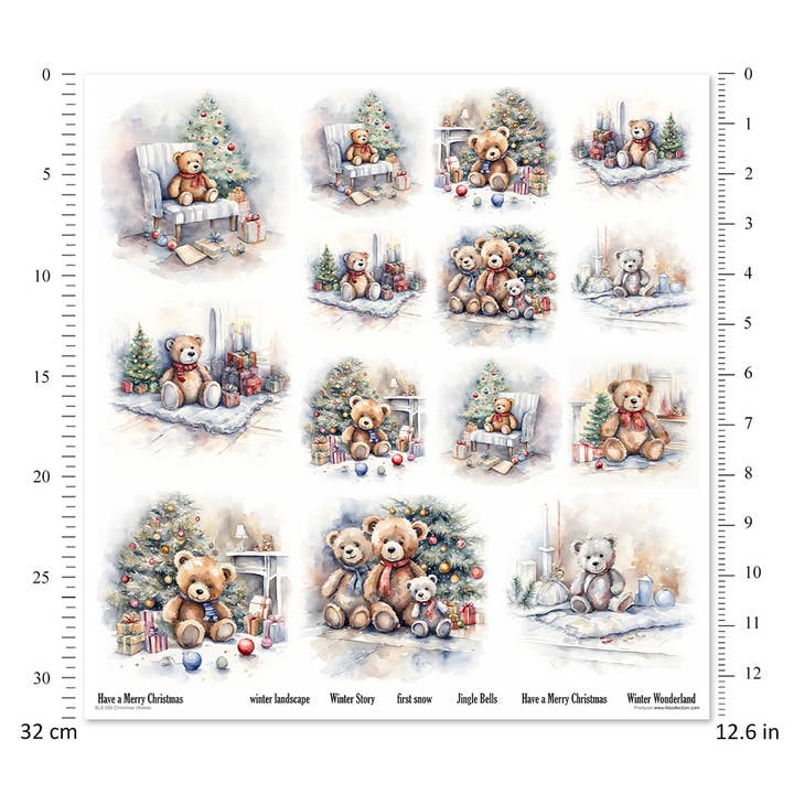 ITD Collection - Wholesale Scrapbook - SLS-086 - set 11pcs x 310x320 mm / 12,2x12,6 in - 200 GSM2