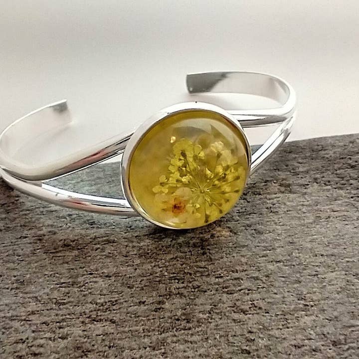 Piccadilly Pendants - Vente Bracelet manchette - Bracelet manchette fleur en argent2