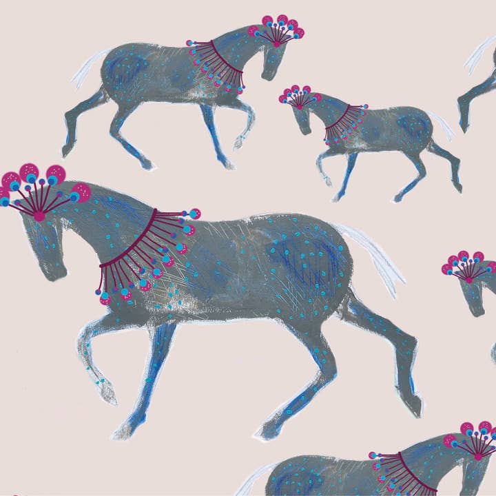 Papel estampado Circus Horses para envolver regalos para venta al por mayor de Print Circus