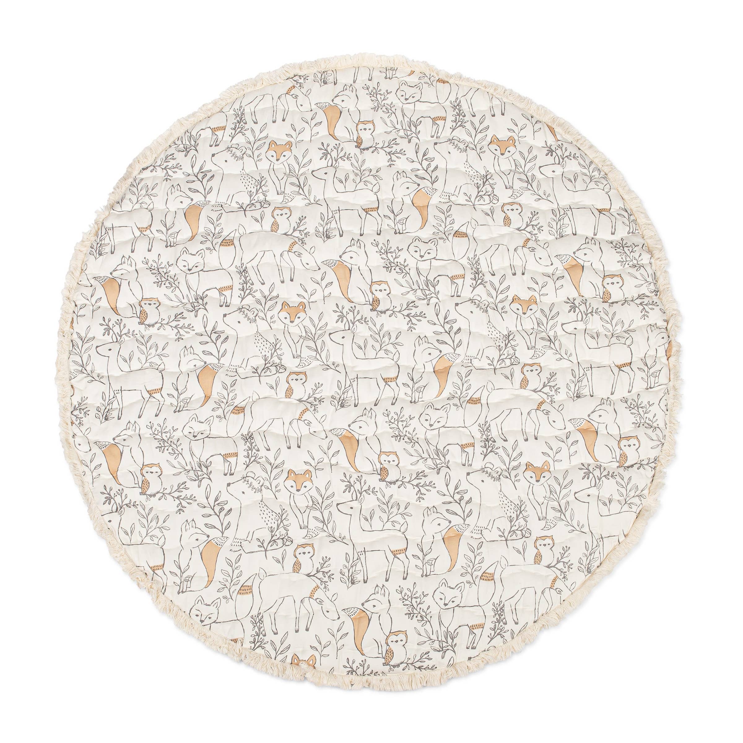 Crane Baby - Wholesale Play Mat - Kids & Baby - Ezra Quilted Playmat (Woodland)3