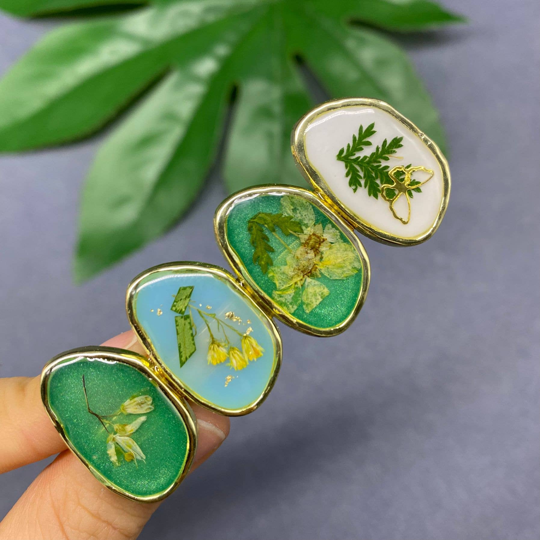 Mio Queena - Wholesale Hair Clip - Women's - Multi-style Pressed Dried Flowers Floral Hair Clip - PDF8