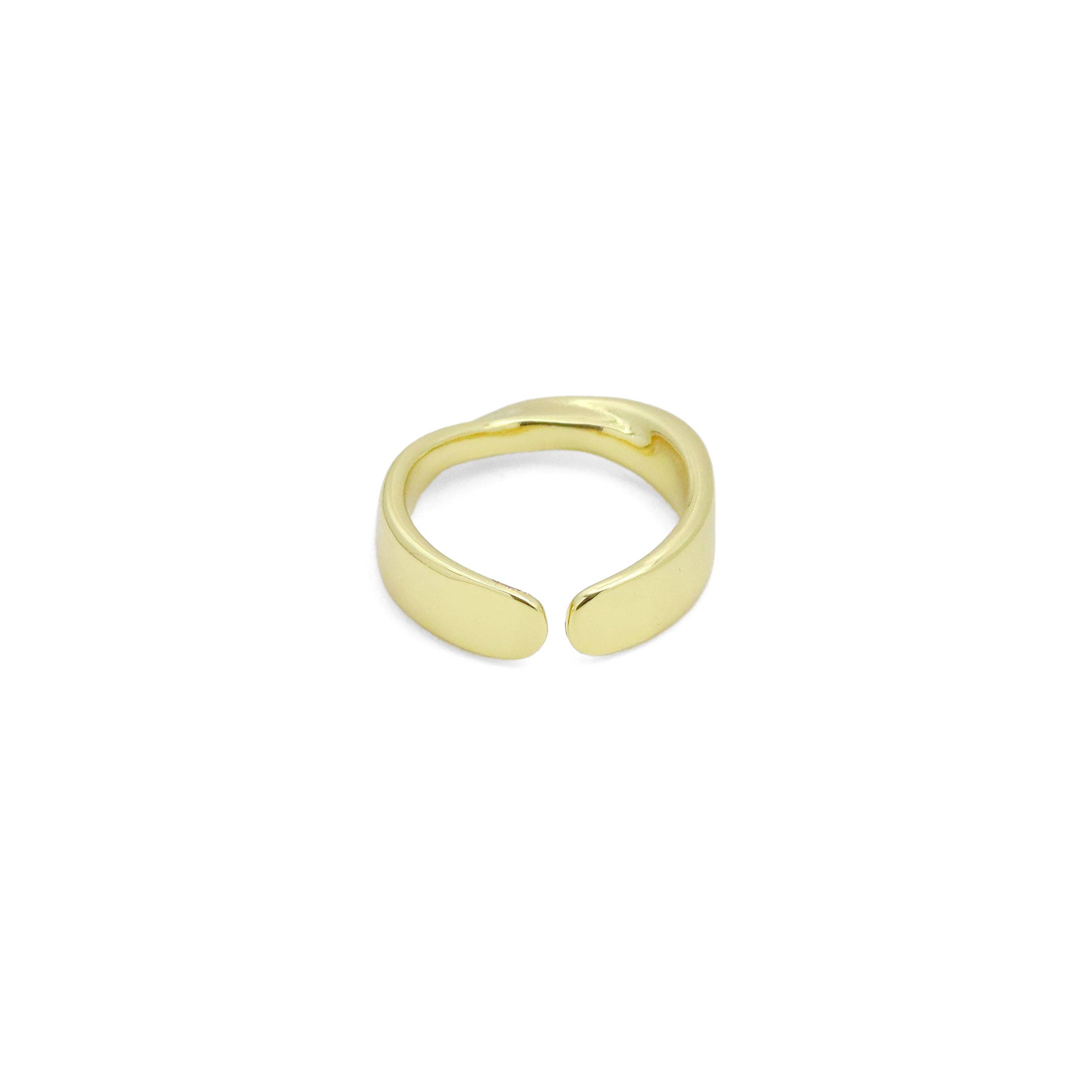 BestBeads&Beyond - Venta al por mayor Anillo de banda/apilable - Anillo ajustable con nudo torcido en oro y plata, SKU #A3151