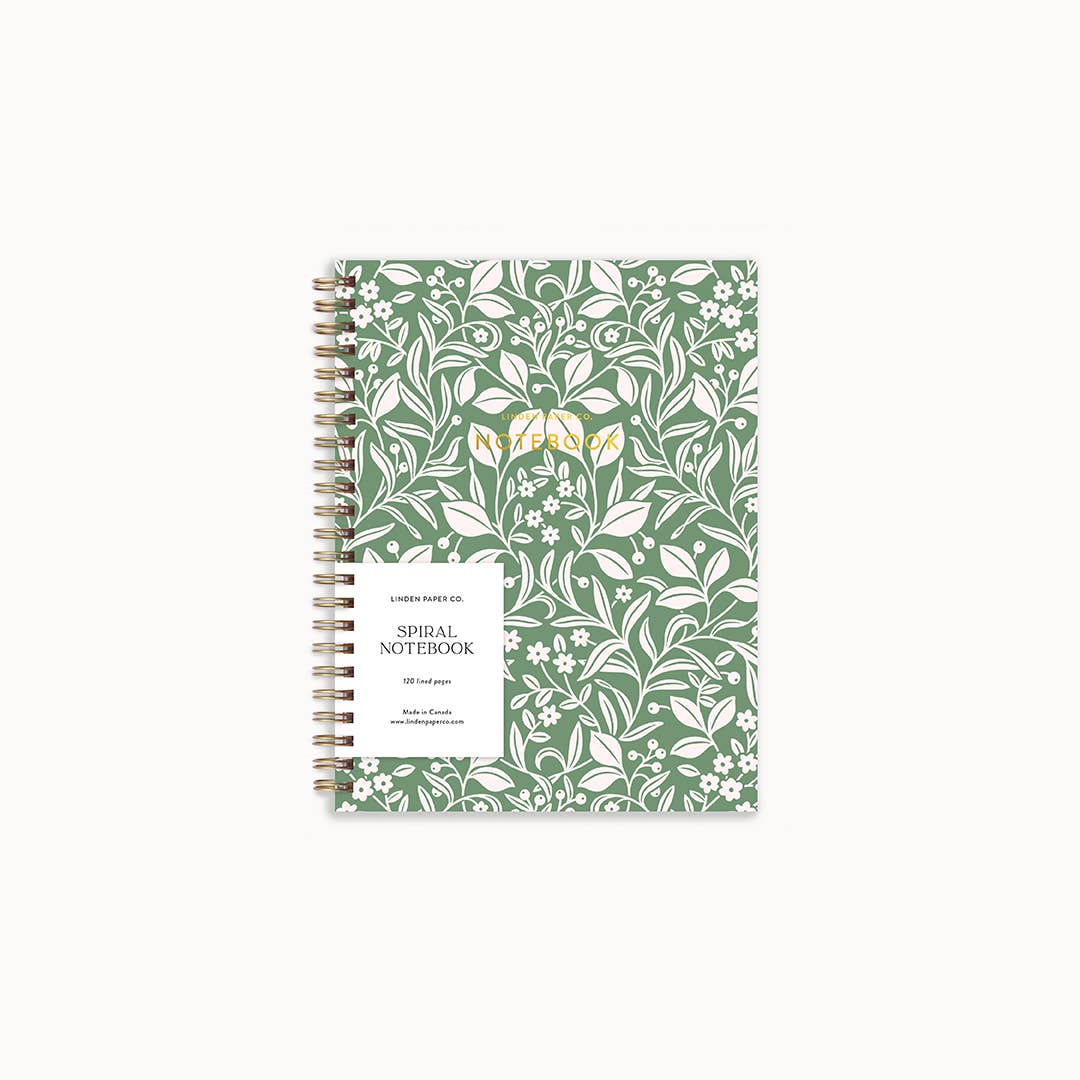 Linden Paper Co. - Wholesale Notebook - Meadowlace Notebook | Spiral Lined Notebook1