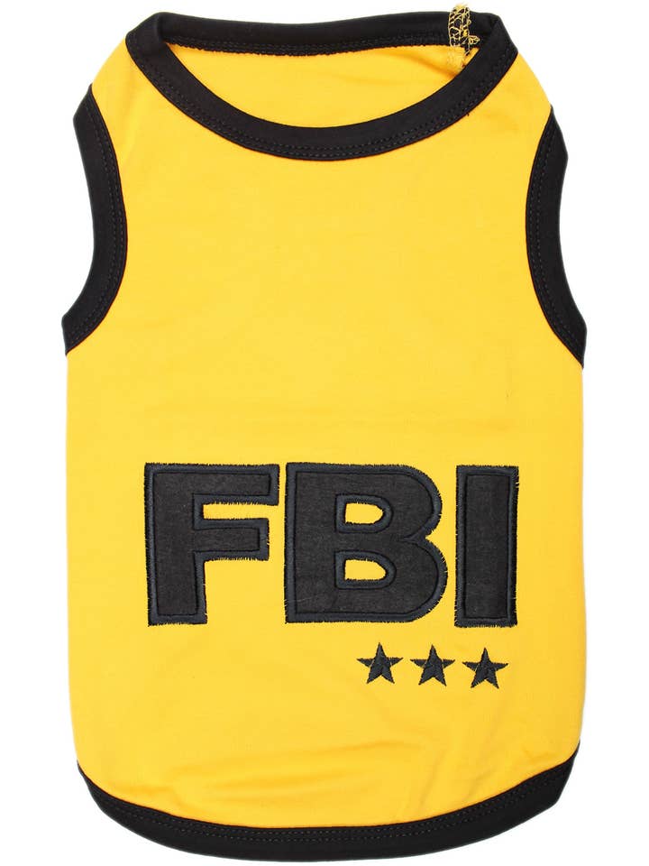FBI Hund T-Shirt – Sjovt og Stilfuldt Politioutfit til Kæledyr for engroshandel hos Parisian Pet®