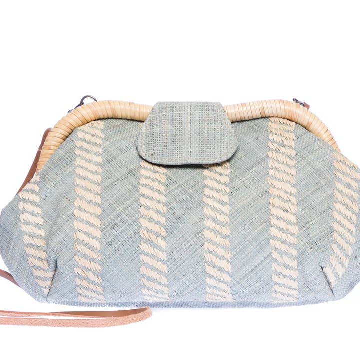 Larone Grey Skye Signature Clutch for wholesale by Larone Artisans, LLC