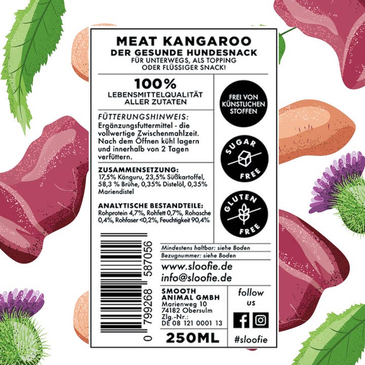 Sloofie-der Hundesmoothie - Wholesale Pet Food - Dog - MEAT KANGAROO