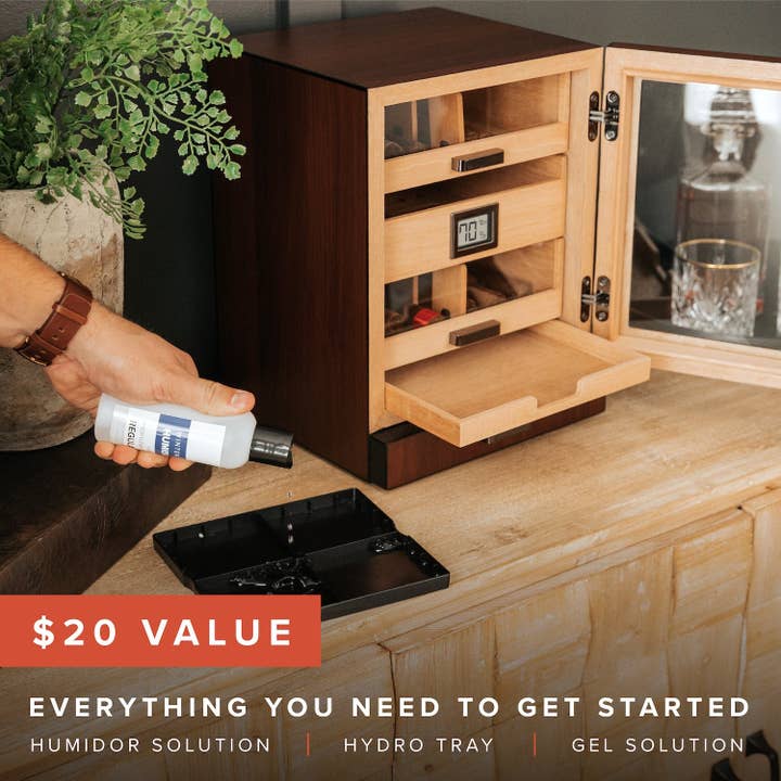 Case Elegance - Wholesale Humidor/Cigar Accessory - Luca Humidor Cabinet - Brown Walnut3