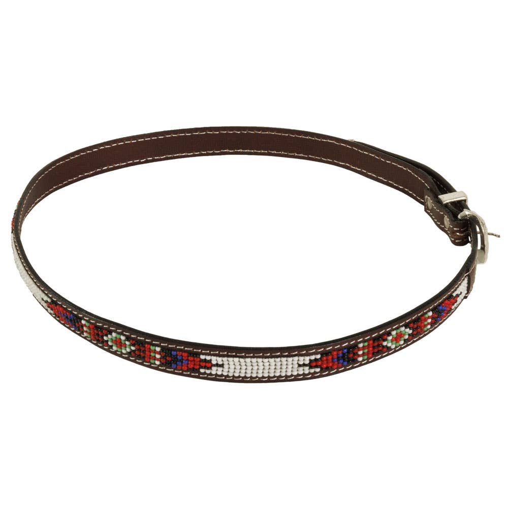 Multicolored Beaded Leather Hat Band - Style Mika for wholesale on Faire3