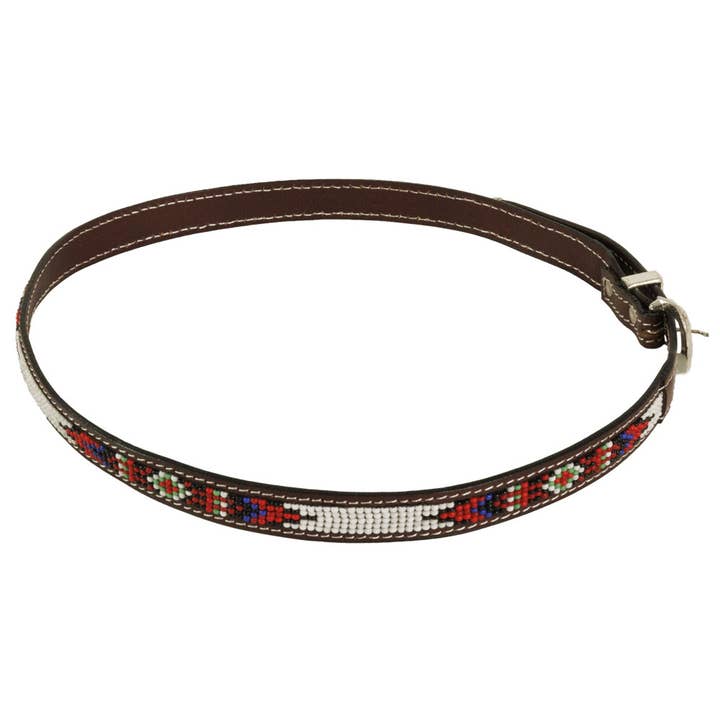 Multicolored Beaded Leather Hat Band - Style Mika for wholesale on Faire3