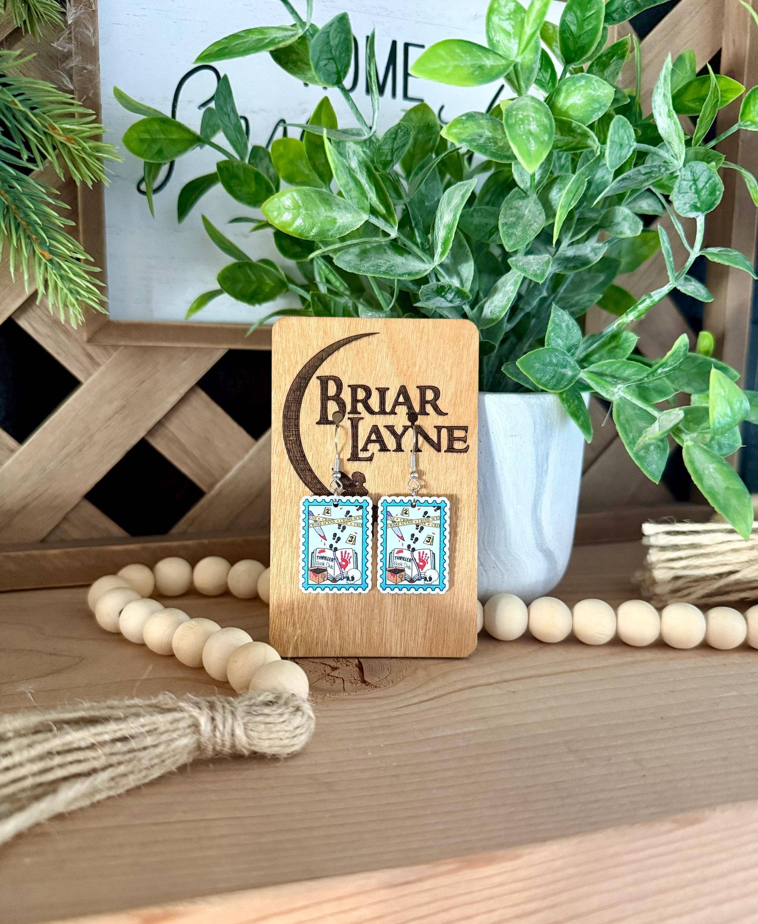 Briar layne - Wholesale Dangle Earrings - True Crime & Mystery Book Club Earrings6