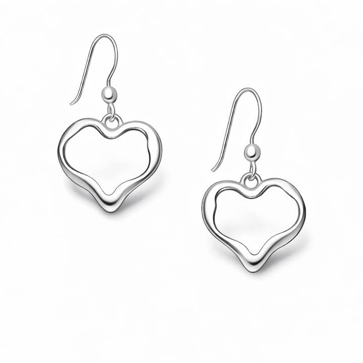 Pendientes colgantes de plata de ley con corazón recortado para venta al por mayor de De Mexico