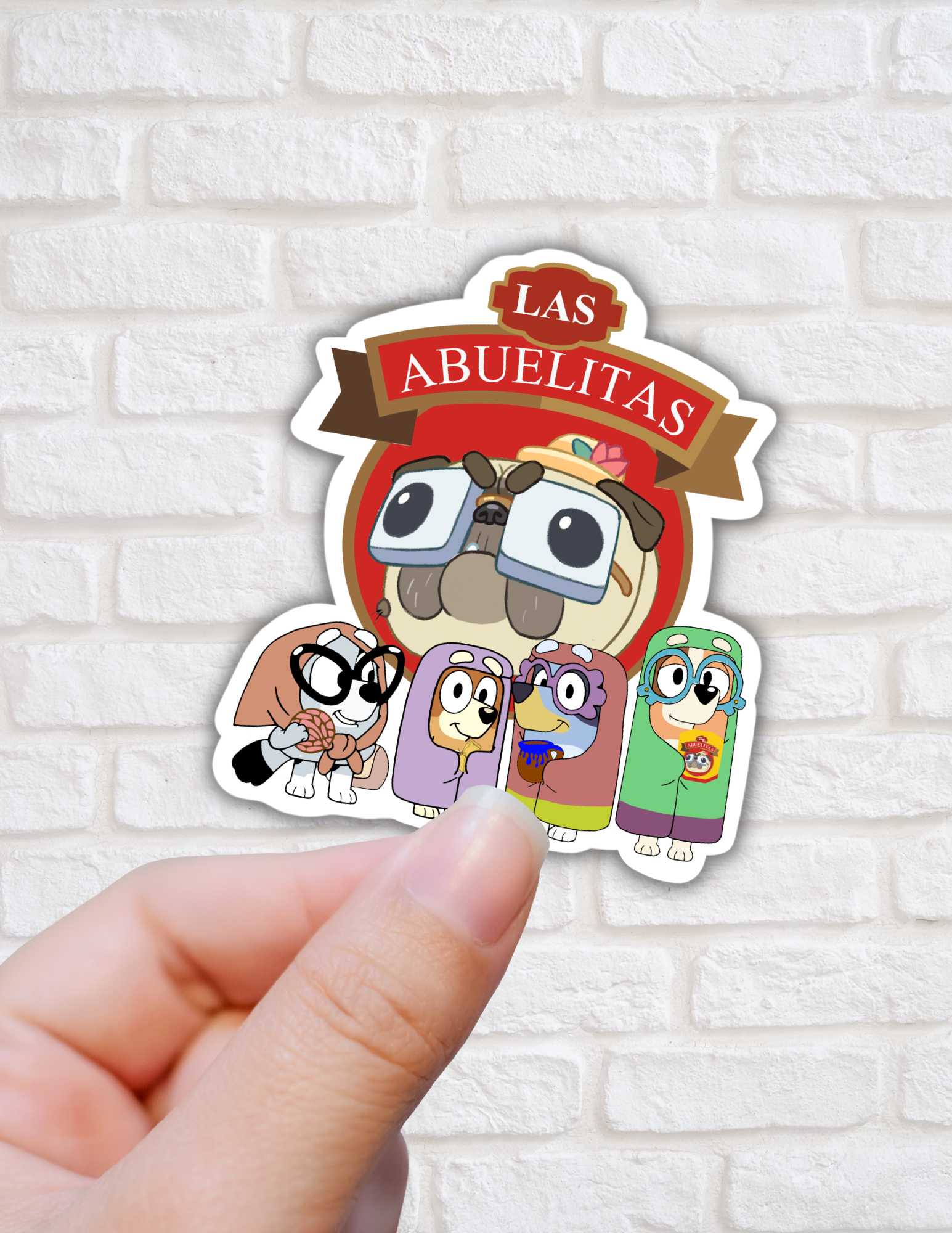 Lalatina Shop – wholesale Sticker – Las abuelitas bluey sticker0