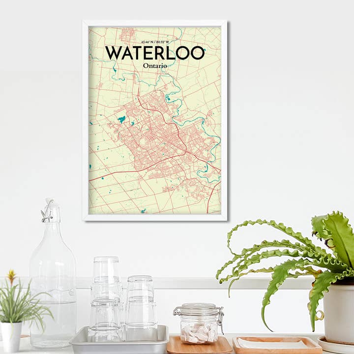 OurPoster.com - Wholesale Poster - Waterloo City Map Poster131