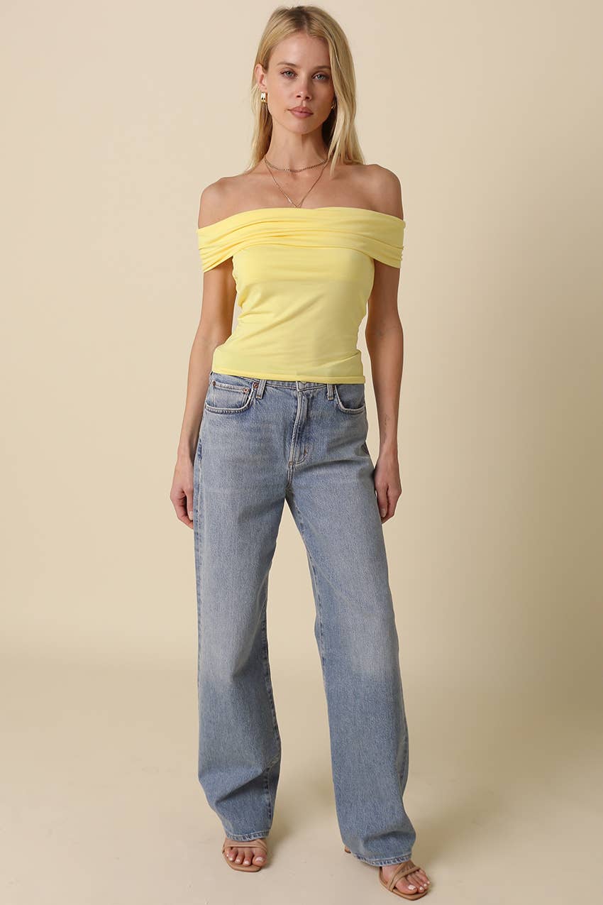 Olivaceous - Wholesale Knit Top - Women's - Leslie Off Shoulder Top19