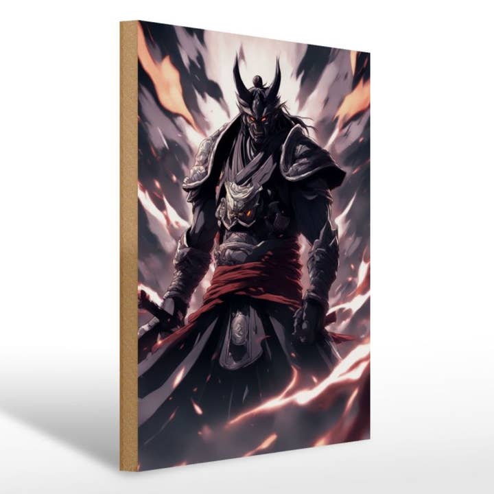 Holzschild 30x40cm Finsterer Samurai Wilderer für den Großhandel von Femer