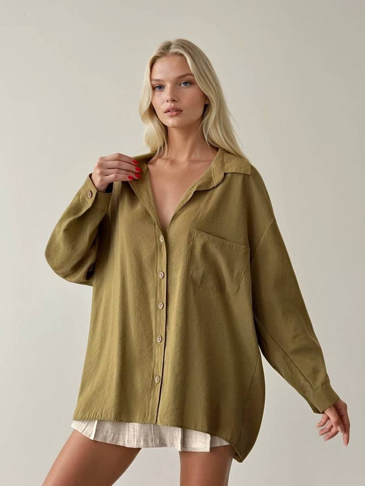 Overdimensionerede skjorter med lommer for engroshandel hos Anaz