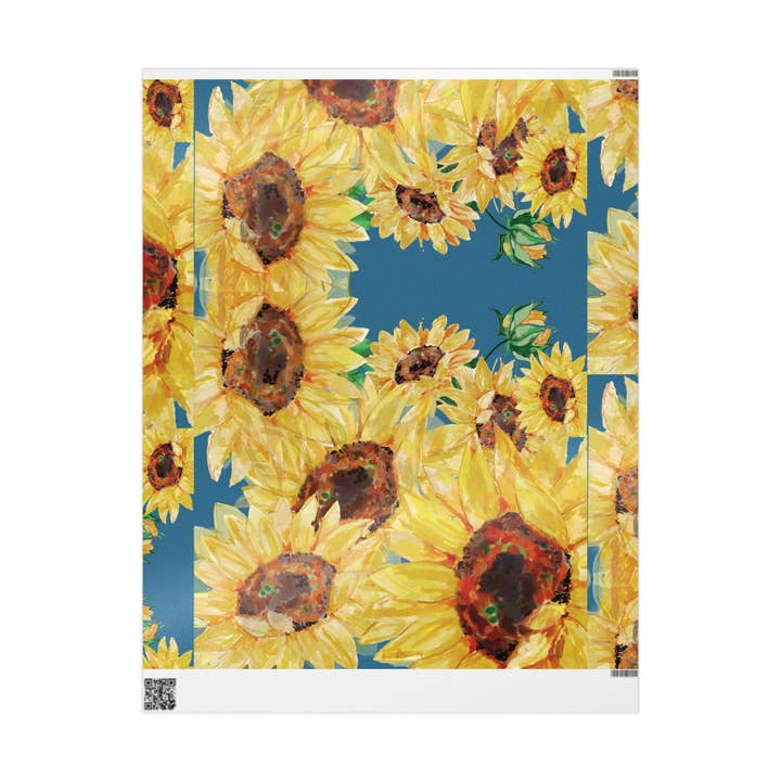 Sunflower Wrapping Paper Roll – Eco-Friendly Gift Wrap for wholesale by Blue Cava