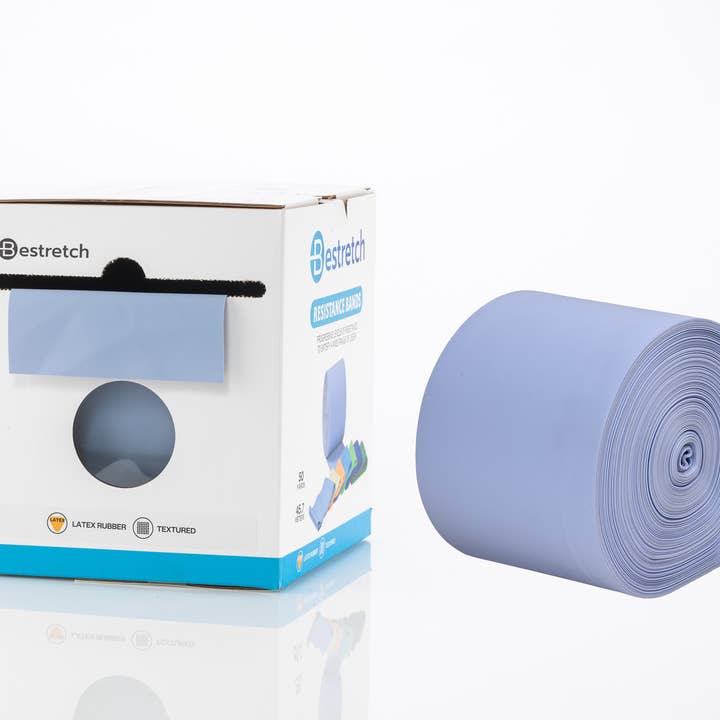 Flat Resistance Bands – 50-Yard Roll for PT & Rehab Level 1 for wholesale by GODBOD
