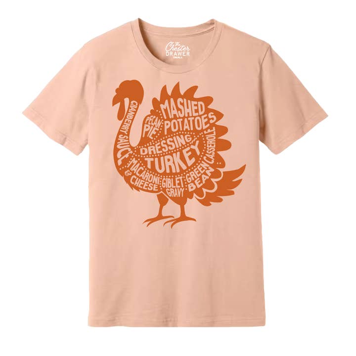 T-shirt de nourriture de Thanksgiving pour la vente par The Chester Drawer