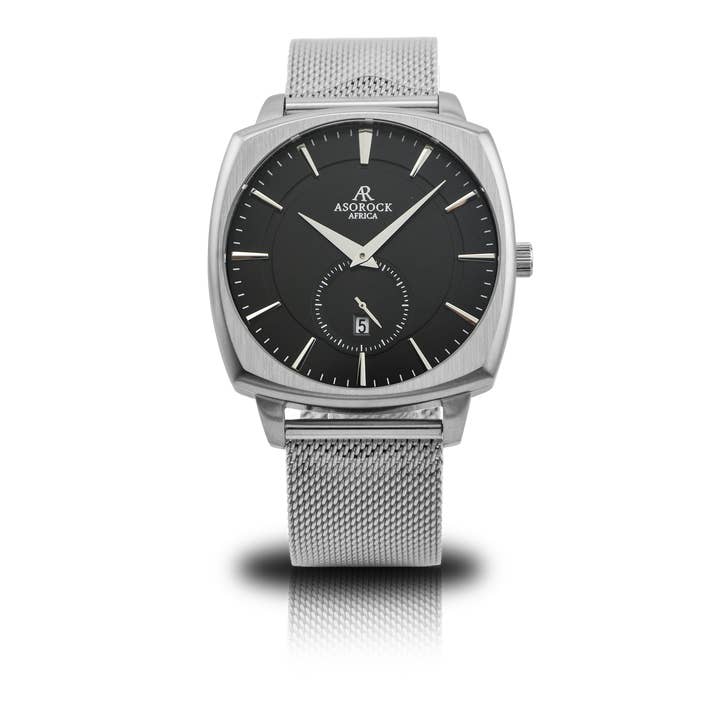 Black/Silver Monolith (silver mesh strap) for wholesale by ASOROCK WATCHES ™