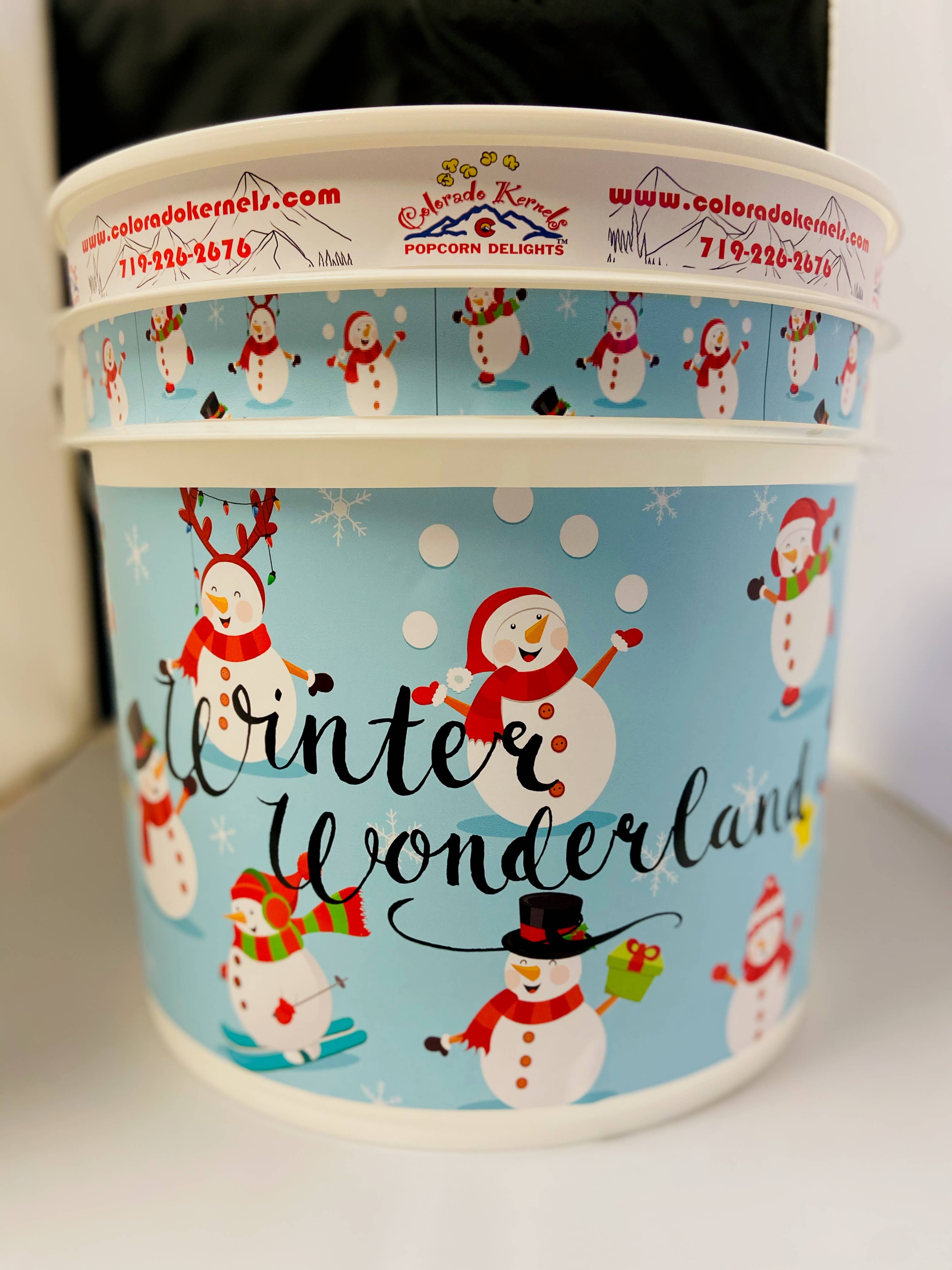 Colorado Kernels – wholesale Popcorn – Winter Wonderland Savory/Delight Popcorn Bucket7