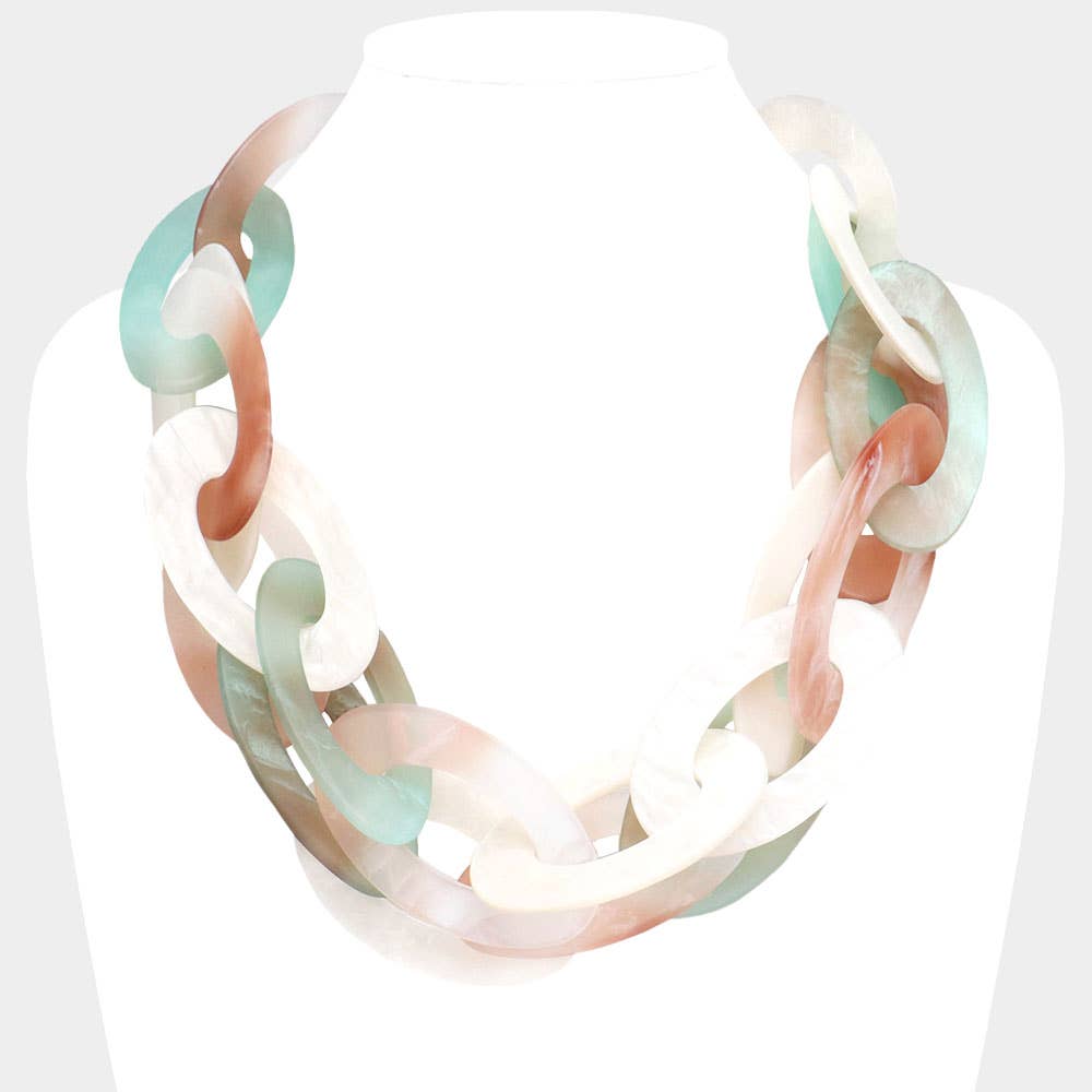 Sensibling Corp. - Wholesale Jewelry Set - Celluloid Acetate Link Necklace
0