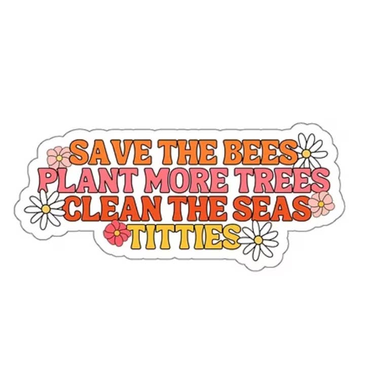 save the bees vinyl sticker for wholesale by MOLLY SMILES