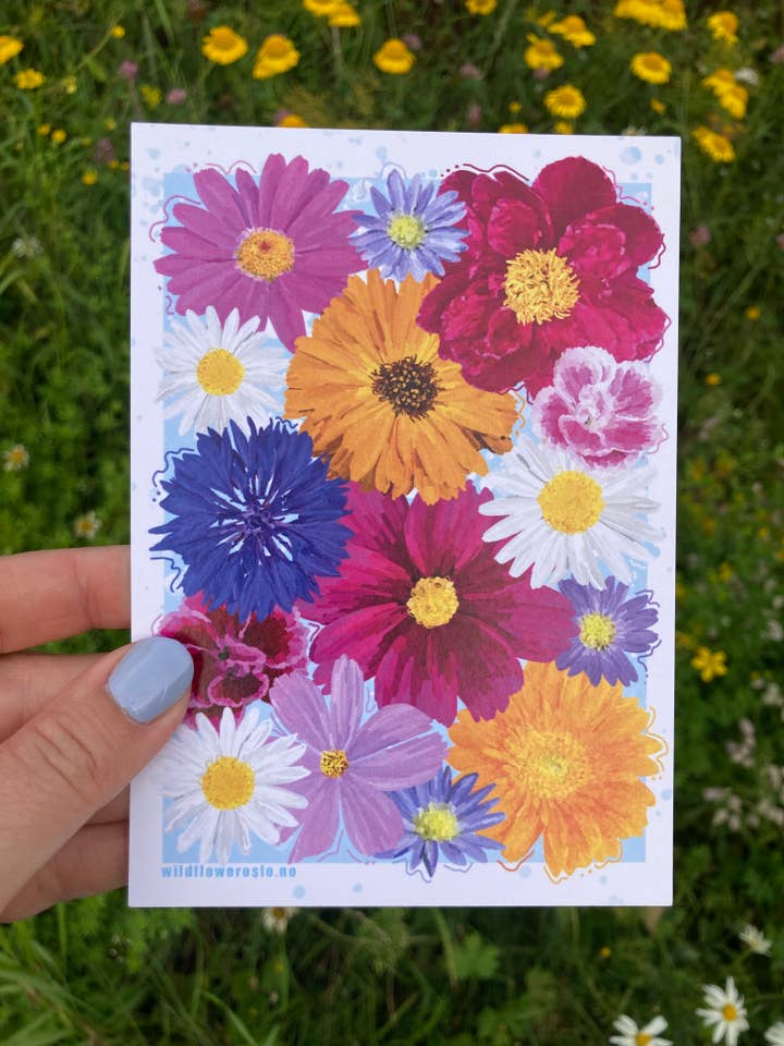 Postcard A6 # 0016 for wholesale by Wildflower Oslo