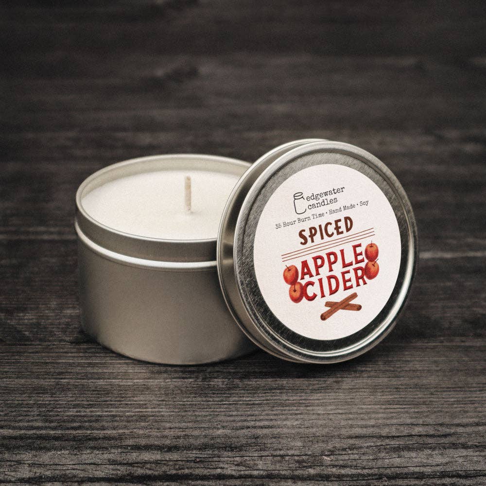 Edgewater Candles - Wholesale Travel Candles - Travel Tin - Spiced Apple Cider
