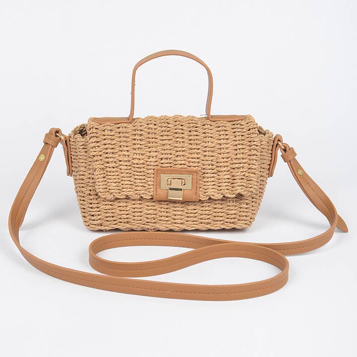 KH Bolso con asa superior de paja sintética de venta al por mayor en Faire4