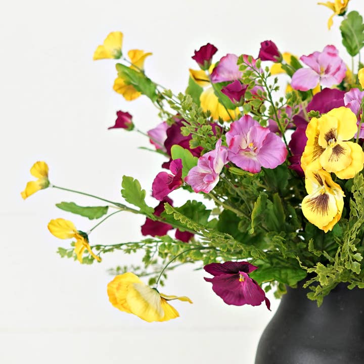 Impressive Enterprises, Inc. - Wholesale Artificial Flowers - 35206- 16in Bush-Mixed Pansy Garden-7