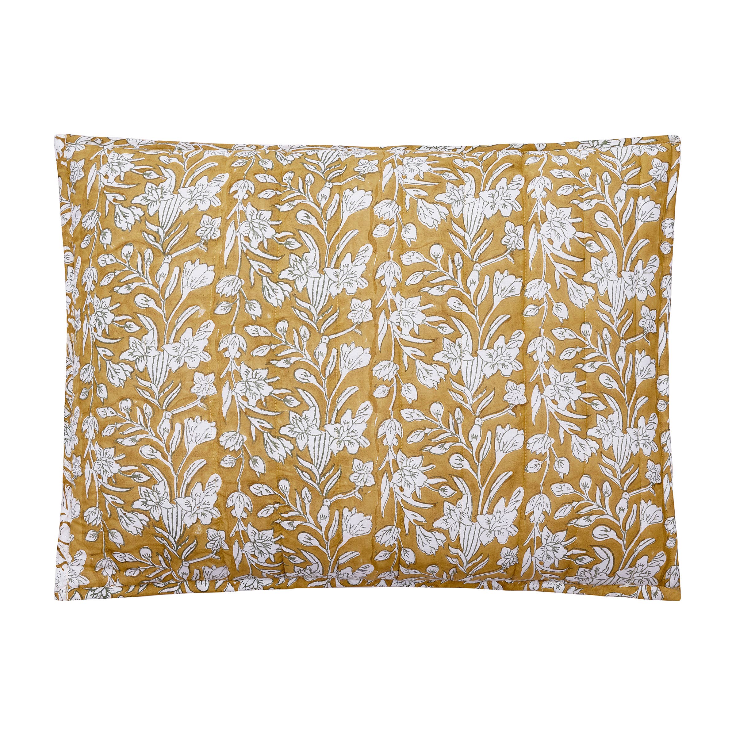 Peking Handicraft - Wholesale Quilt - BLOCK PRINT SKETCHED FLORAL QUILT - Laurel & Mayfair2