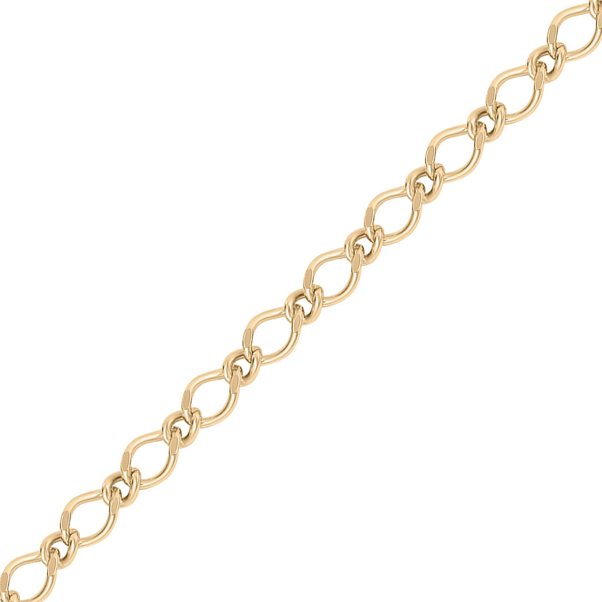 WJW - Wholesale Link & Chain Necklace - Sterling Silver Figaro Permanent Jewelry Chain by The Foot4