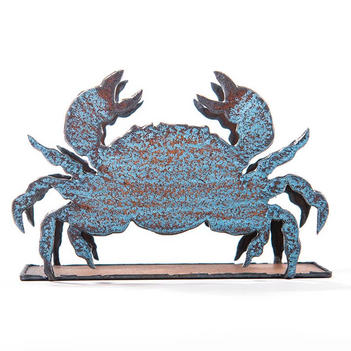 Whimsies - Wholesale Napkin Holder - Crab Napkin Holder recycled rustic metal tabletop kitchen1