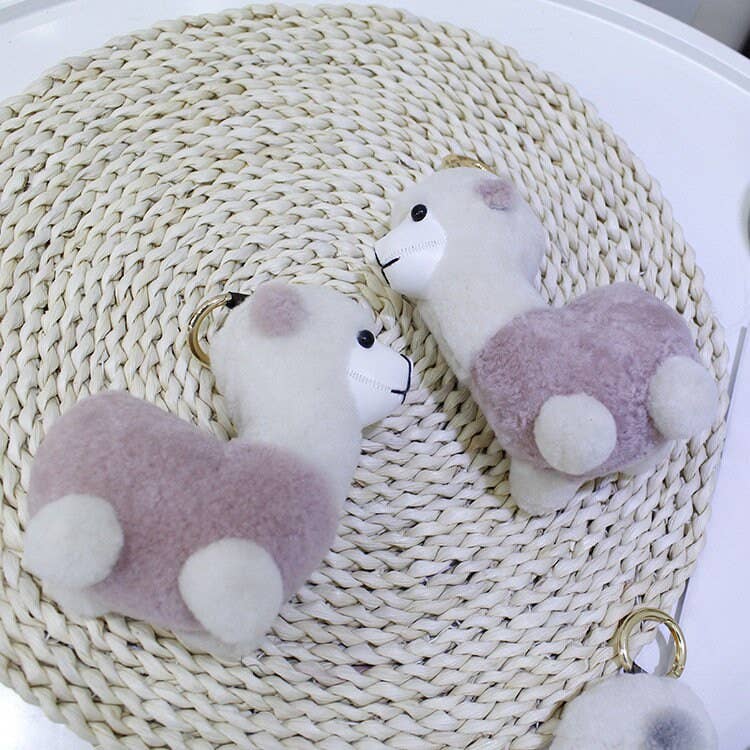 FurDecoration - Wholesale Keychain - Women's - Alpaca Fur Bag Charm Keychain Accessory5