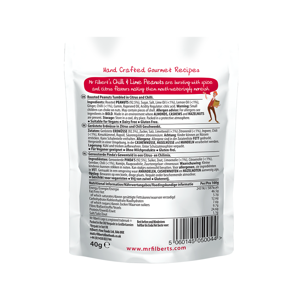 Mr Filbert's – wholesale Nuts – Chilli & Lime Peanuts 20 x 40g2