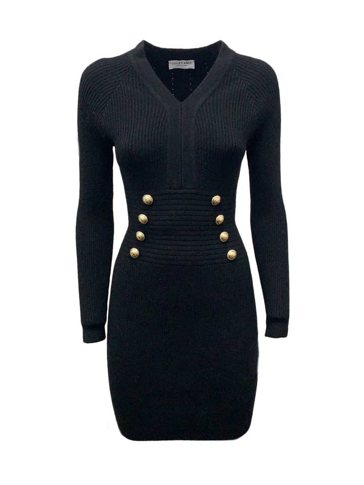 GULD KNAP STRIK KJOLE for engroshandel hos ODI ET AMO