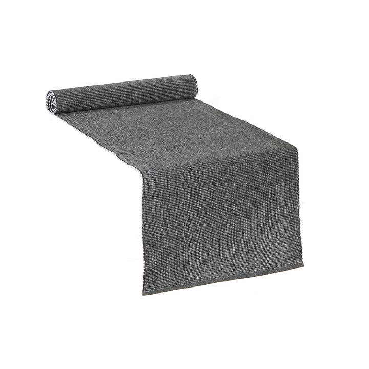 Chambray Ribbed Table Runner Dark Green for wholesale by IH Casa Decor