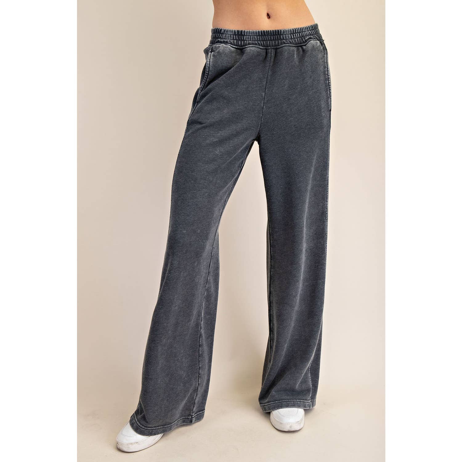 Rae Mode - Vente Pantalon – femme - PANTALON LARGE CÔTÉ CÔTELÉ LAVÉ MINÉRAL12