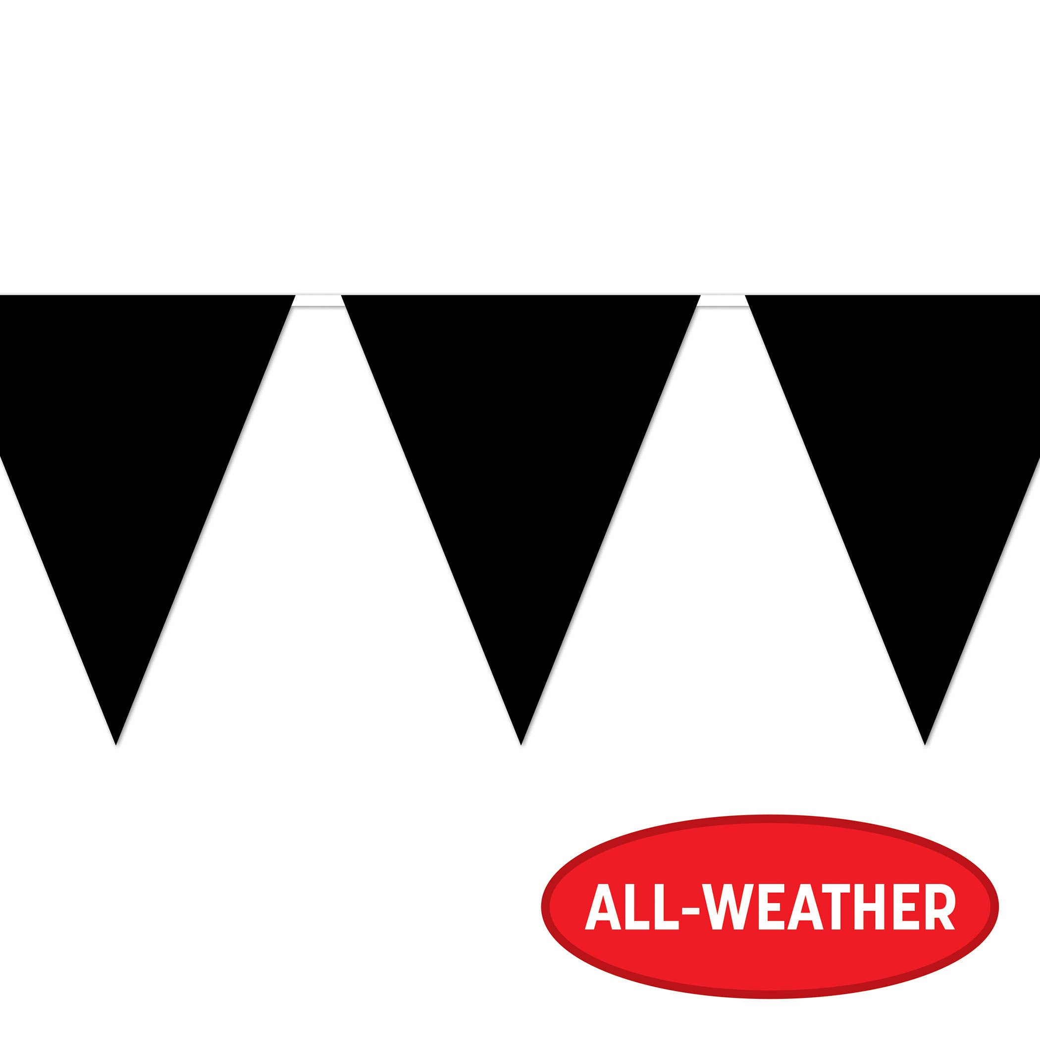 Beistle - Wholesale Party Sign/Banner - Black Pennant Banner. 11" x 12', all weather3